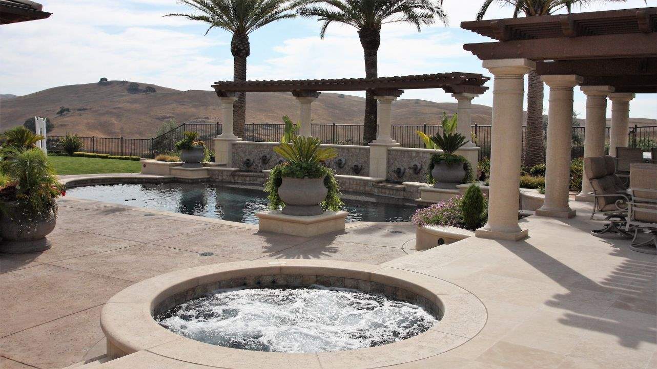 san jose spa pool planters backyard renovation design build